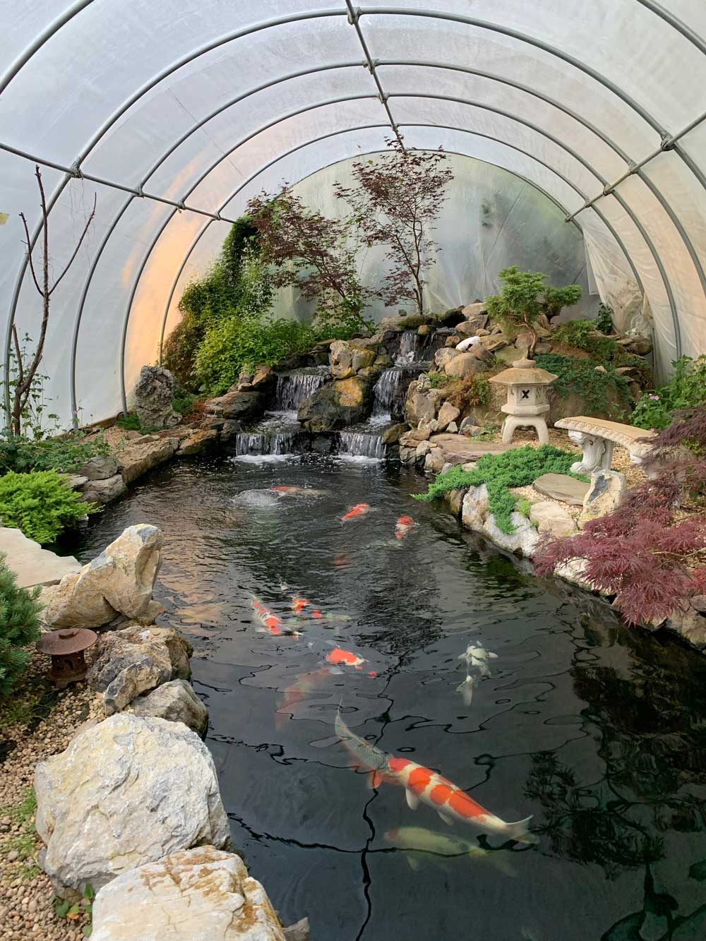 Indoor Koi Pond Waterfall Best Decorations